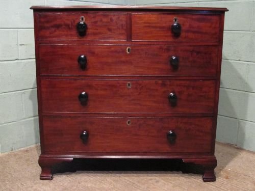 fig 1. ANTIQUE GEORGIAN CUBAN MAHOGANY CHEST OF DRAWERS C1780 W6547/15.8