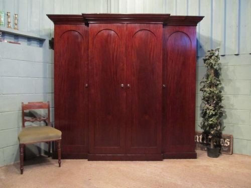 Antique William 1v Mahogany Breakfront Wardrobe Compactum C1830 W6553/15.8