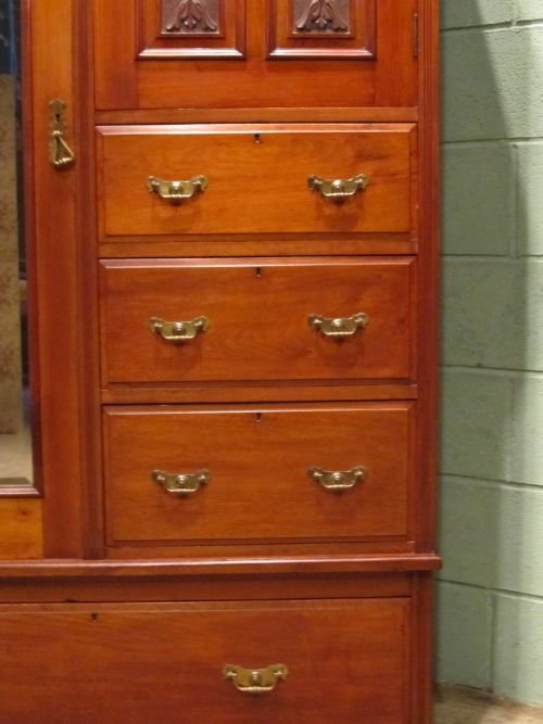 fig 1. ANTIQUE LATE VICTORIAN MAHOGANY WARDROBE COMPACTUM C1890 W6556/22.8