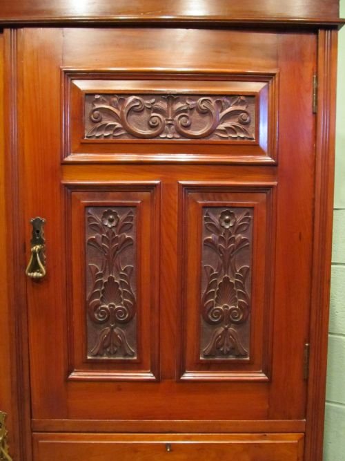 fig 2. ANTIQUE LATE VICTORIAN MAHOGANY WARDROBE COMPACTUM C1890 W6556/22.8