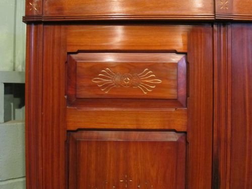 fig 2. ANTIQUE EDWARDIAN MAHOGANY TRIPLE WARDROBE COMPACTUM C1900 W6560/30.8