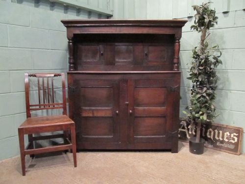 Antique Early 18th Century Country Oak Court Cupboard C1720 W6563/30.8