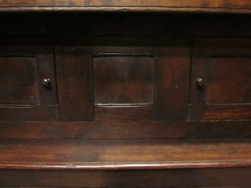 fig 1. ANTIQUE EARLY 18TH CENTURY COUNTRY OAK COURT CUPBOARD C1720 W6563/30.8