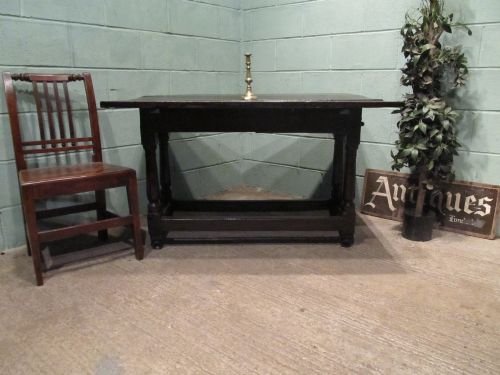 Antique Early 17th Century Country Oak Refectory Dining Table C1640 W6561/30.8