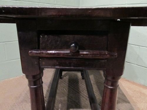 fig 2. ANTIQUE EARLY 17TH CENTURY COUNTRY OAK REFECTORY DINING TABLE C1640 W6561/30.8