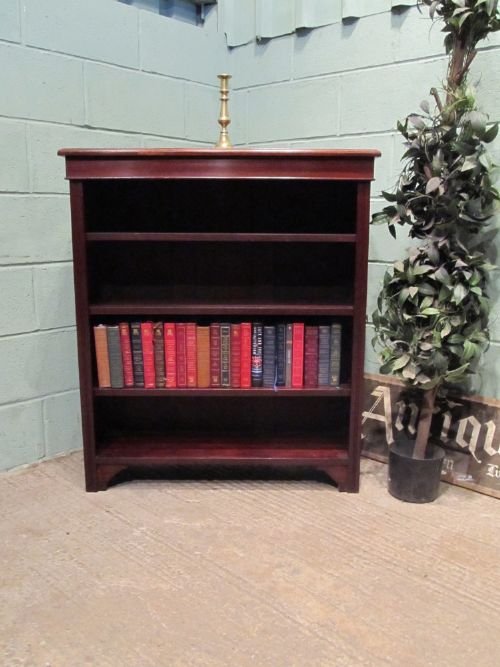 Antique Late Victorian Mahogany Open Bookcase C1890 Wemd8/30.8