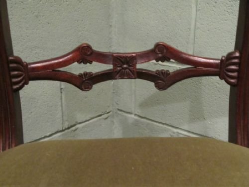 fig 1. ANTIQUE REGENCY MAHOGANY DESK ELBOW CHAIR C1810 W6384/5.9
