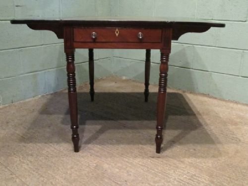 fig 1. ANTIQUE REGENCY MAHOGANY DROP LEAF PEMBROKE TABLE C1810 W6568/5.9