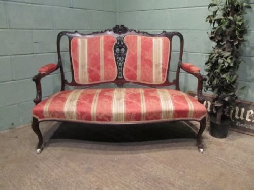 Antique Art Nouveau Mahogany Salon Sofa C1890 W6572/19.9