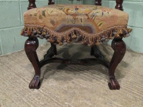 fig 2. ANTIQUE VICTORIAN MAHOGANY CAROLEAN CHAIR C1850 W6576/19.9