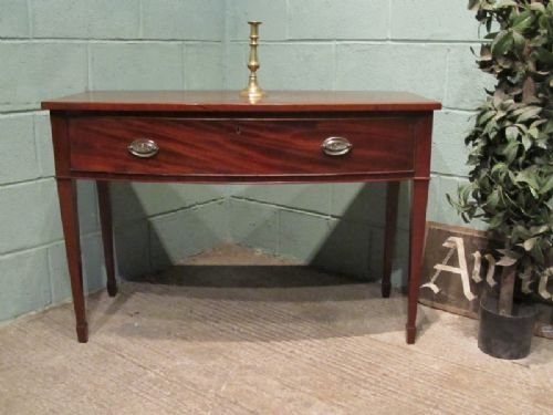 Antique Regency Mahogany Bow Fronted Side Writing Table C1800 W6581/26.9