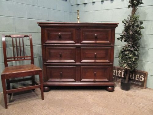 Antique Charles 11 17th Century Oak Chest of Drawers C1660 W6584/26.9