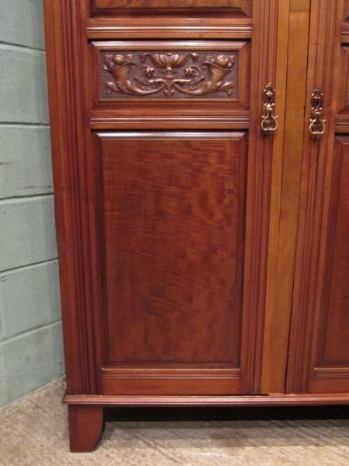 fig 1. ANTIQUE VICTORIAN WALNUT DOUBLE WARDROBE ARMOIRE C1890/W6606/10.10
