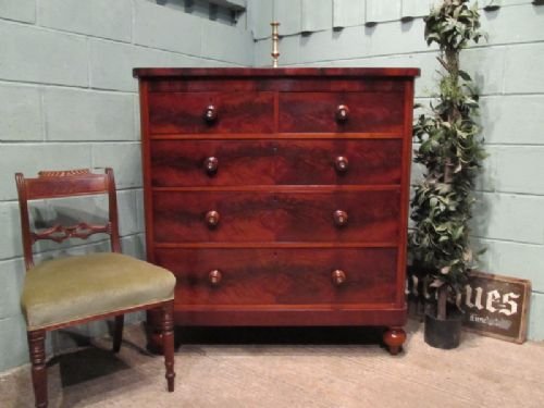 Antique Victorian Mahogany Chest of Drawers C1880 W6608/10.10