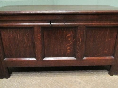 fig 1. ANTIQUE GEORGIAN COUNTRY JOINED OAK COFFER C1720 W6619/17.10
