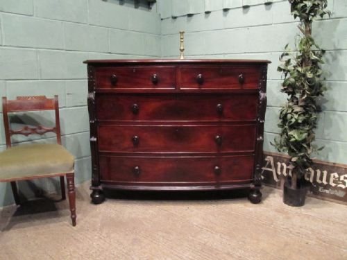 Antique William 1v Cuban Mahogany Chest of Drawers C1830 W6626/17.10