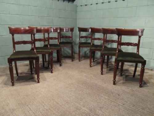 Antique Set Eight William 1v Mahogany Dining Chairs W6627/17.10
