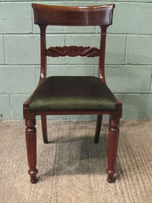 fig 1. ANTIQUE SET EIGHT WILLIAM 1V MAHOGANY DINING CHAIRS W6627/17.10