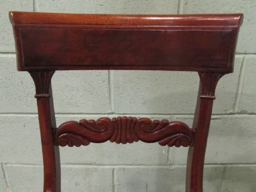 fig 2. ANTIQUE SET EIGHT WILLIAM 1V MAHOGANY DINING CHAIRS W6627/17.10