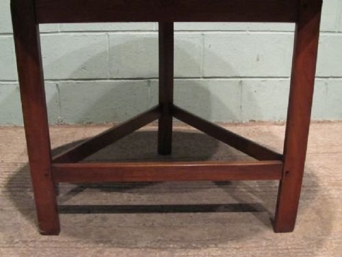 fig 2. ANTIQUE FRUITWOOD COUNTRY JOINED CRICKET TABLE C1820 W6629/17.10