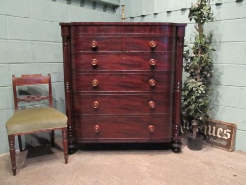Antique William 1v Cuban Mahogany Chest of Drawers C1820 W6644/7.11