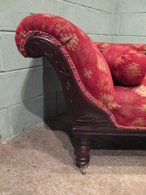 fig 1. ANTIQUE EDWARDIAN MAHOGANY CHAISE LONGUE C1900 W6647/7.11