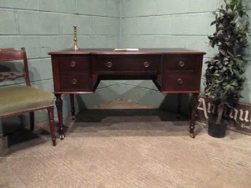 Antique Edwardian Mahogany Kneehole Desk C1900 W6648/7.11