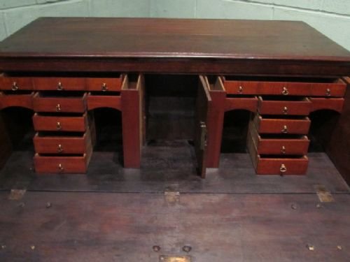fig 2. ANTIQUE GEORGIAN OAK SECRETAIRE CHEST OF DRAWERS C1780 W6649/7.11