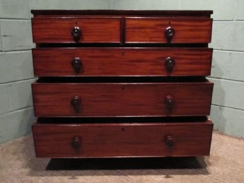 fig 1. ANTIQUE REGENCY MAHOGANY CHEST OF DRAWERS C1800 W6653/14.11