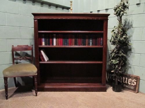 Antique Victorian Solid Oak Open Bookcase C1880 W6654/14.11