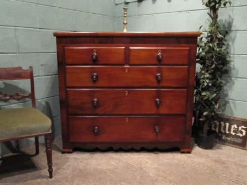 Antique Victorian Mahogany Chest of Drawers C1860 W6656/14.11