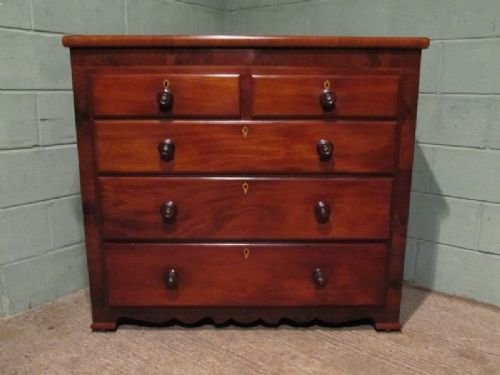 fig 1. ANTIQUE VICTORIAN MAHOGANY CHEST OF DRAWERS C1860 W6656/14.11