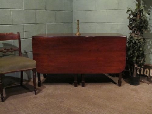 Antique Large Victorian Mahogany Gate Leg Drop Leaf Dining Table C1880 W6663/21.11