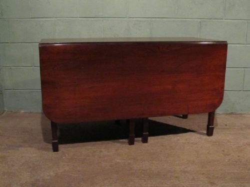 fig 1. ANTIQUE LARGE VICTORIAN MAHOGANY GATE LEG DROP LEAF DINING TABLE C1880 W6663/21.11