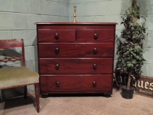 Antique Victorian Mahogany Chest of Drawers C1880 W6665/21.11