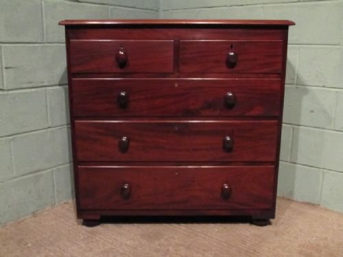fig 1. ANTIQUE VICTORIAN MAHOGANY CHEST OF DRAWERS C1880 W6665/21.11