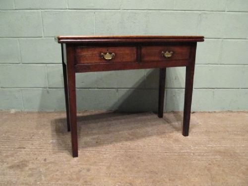 fig 1. ANTIQUE GEORGIAN OAK FOLD OVER TEA TABLE C1780 W6501/27.6