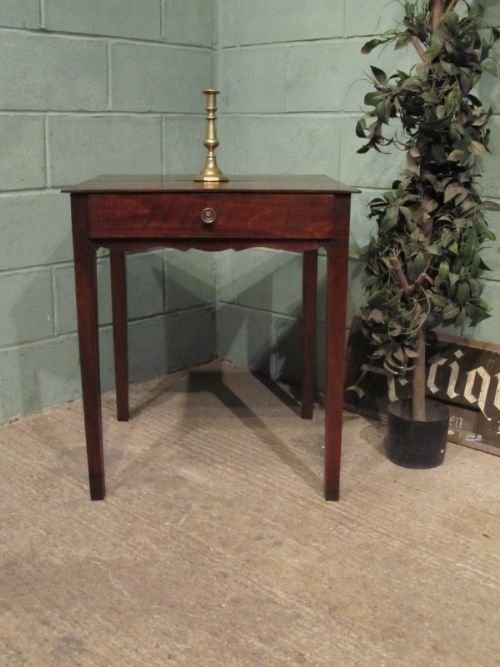 Antique Regency Country Oak and Elm Side Table C1800 W6671/5.12