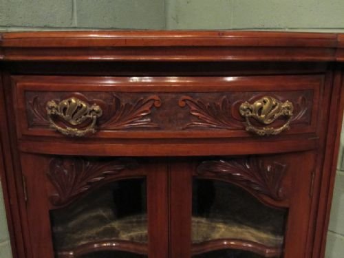fig 1. ANTIQUE VICTORIAN MAHOGANY SMALL SIDE DISPLAY CABINET C1890 W6686/12.12
