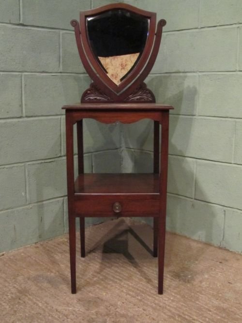 fig 1. ANTIQUE EDWARDIAN MAHOGANY MIRROR BACK GENTLEMANS WASHSTAND C1900 W6687/12.12
