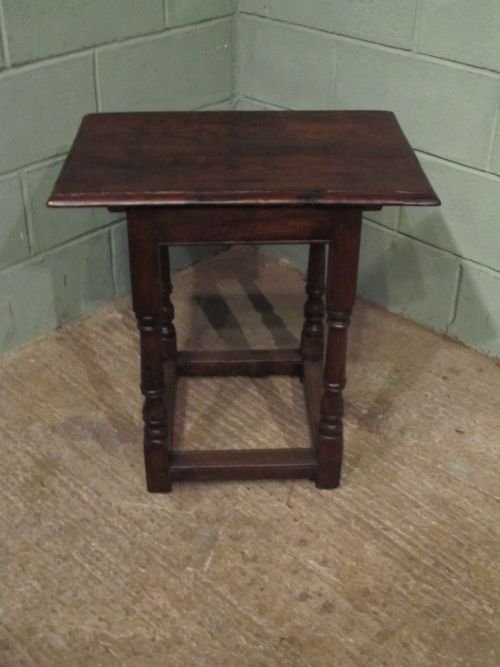 fig 1. ANTIQUE SMALL GEORGIAN COUNTRY OAK SIDE TABLE C1780 W6710