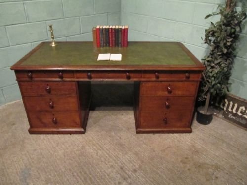 Antique Victorian Oak Partners Deks C1880 W6699/19.12