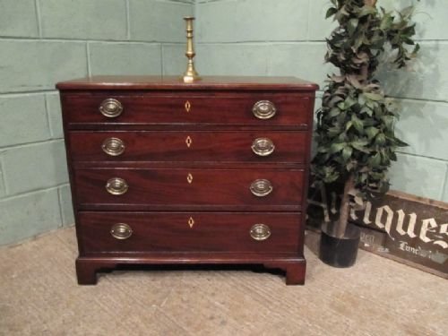 Antique Georgian Mahogany Dwarf Chest of Drawers C1780 W6701/19.12