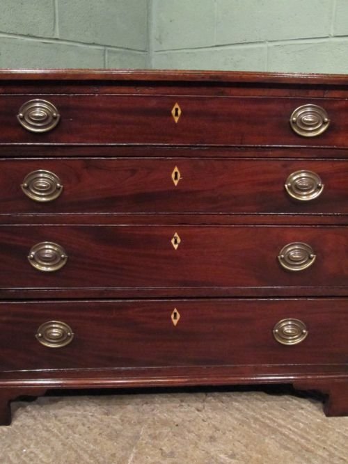 fig 1. ANTIQUE GEORGIAN MAHOGANY DWARF CHEST OF DRAWERS C1780 W6701/19.12