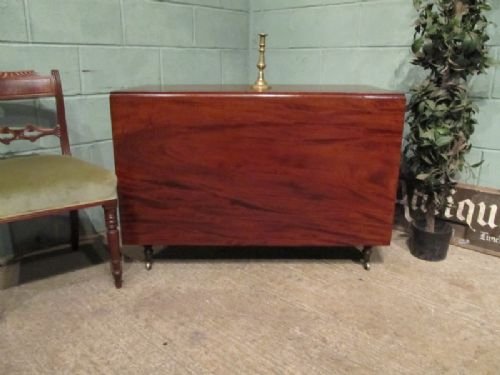 Antique Regency Mahogany Drop Leaf Dining Table Seats 8 C1800 W6717/19.12