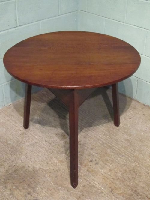 fig 1. ANTIQUE GEORGIAN OAK DROP LEAF CRICKET TABLE C1780 W6714/27.12