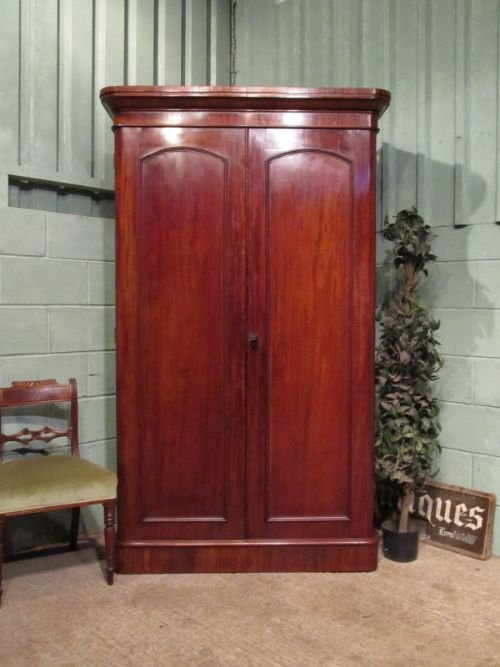 Antique Victorian Mahogany Double Wardrobe C1860 W6718/27.12