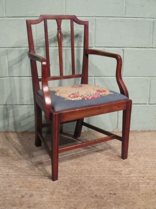 Antique Georgian Hepplewhite Mahogany Desk Elbow Chair C1780 W6704/27.12