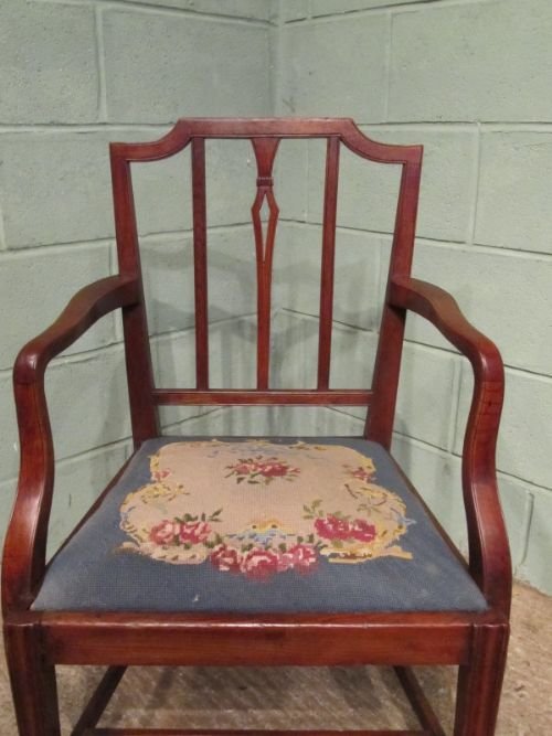 fig 2. ANTIQUE GEORGIAN HEPPLEWHITE MAHOGANY DESK ELBOW CHAIR C1780 W6704/27.12