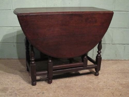 fig 1. ANTIQUE 17TH CENTURY CHARLES 11 COUNTRY OAK GATELEG DINING TABLE C1680 WEMD14/4.1